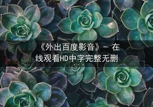 《外出百度影音》- 在线观看HD中字完整无删 - 一场意外引发的致命追逐